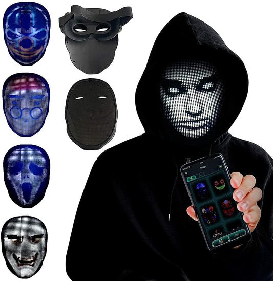 Full LED Face Mask for Halloween - Buzzburstsh0p